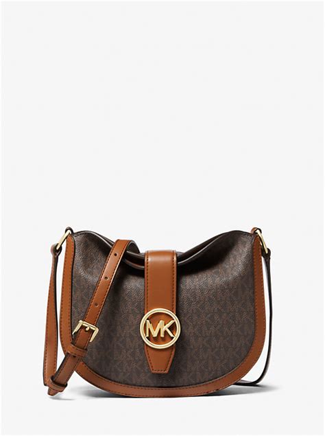 Michael Kors Gabby Small Logo Hobo Crossbody Bag.